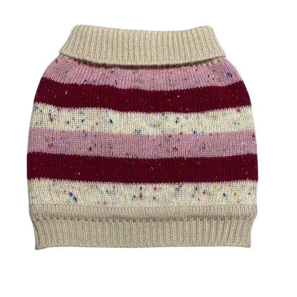 Tiny Striped Confetti Knit Dog Sweater - Picture 2 of 6